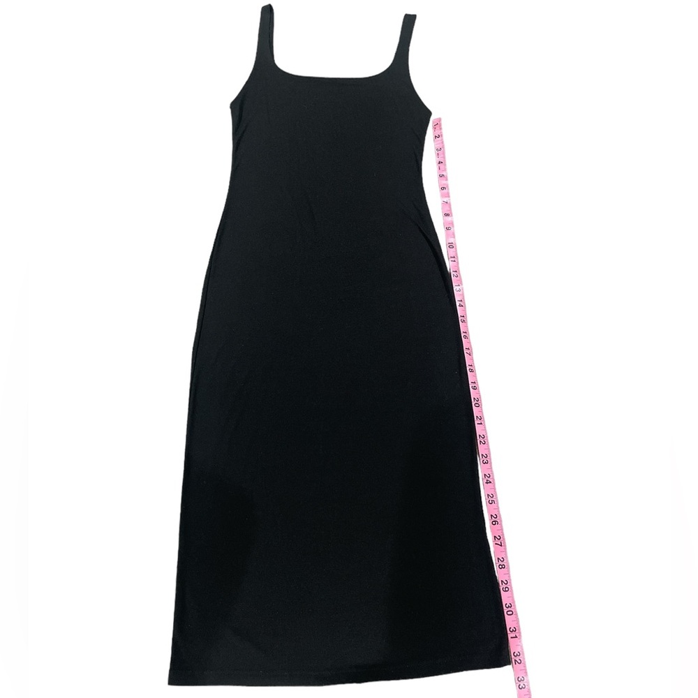 Zara Elastic Trim Tank Bodycon Black Dress - Picture 3 of 5